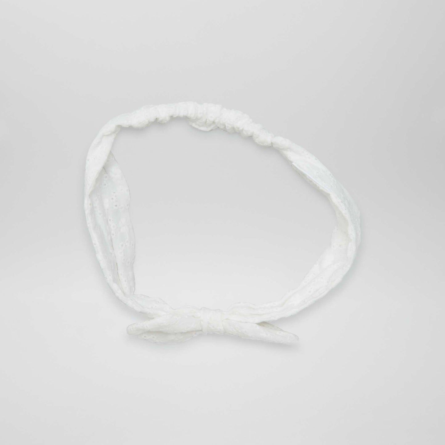 Bandeau pour les cheveux en broderies anglaises blanc