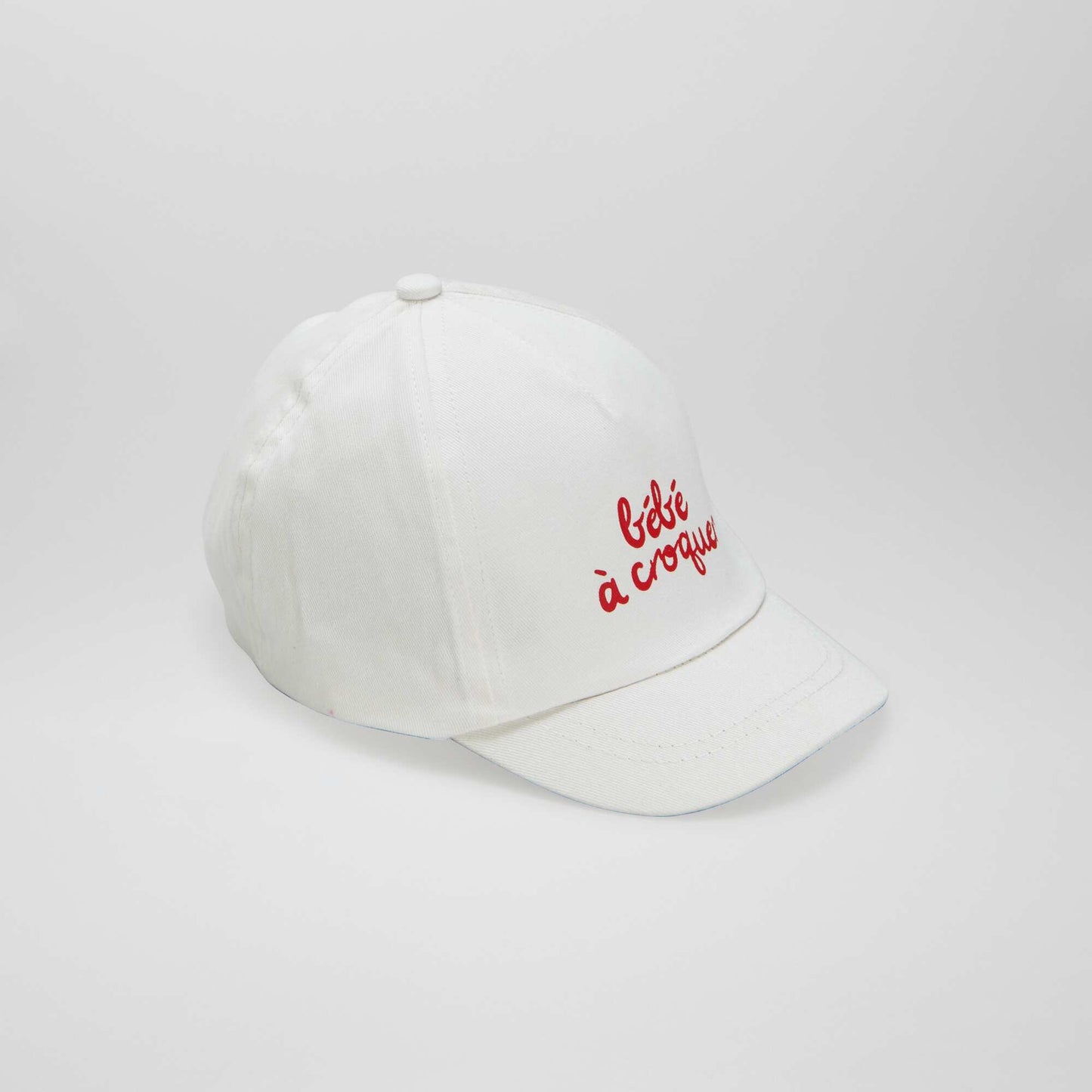 Casquette en toile imprim e Blanc