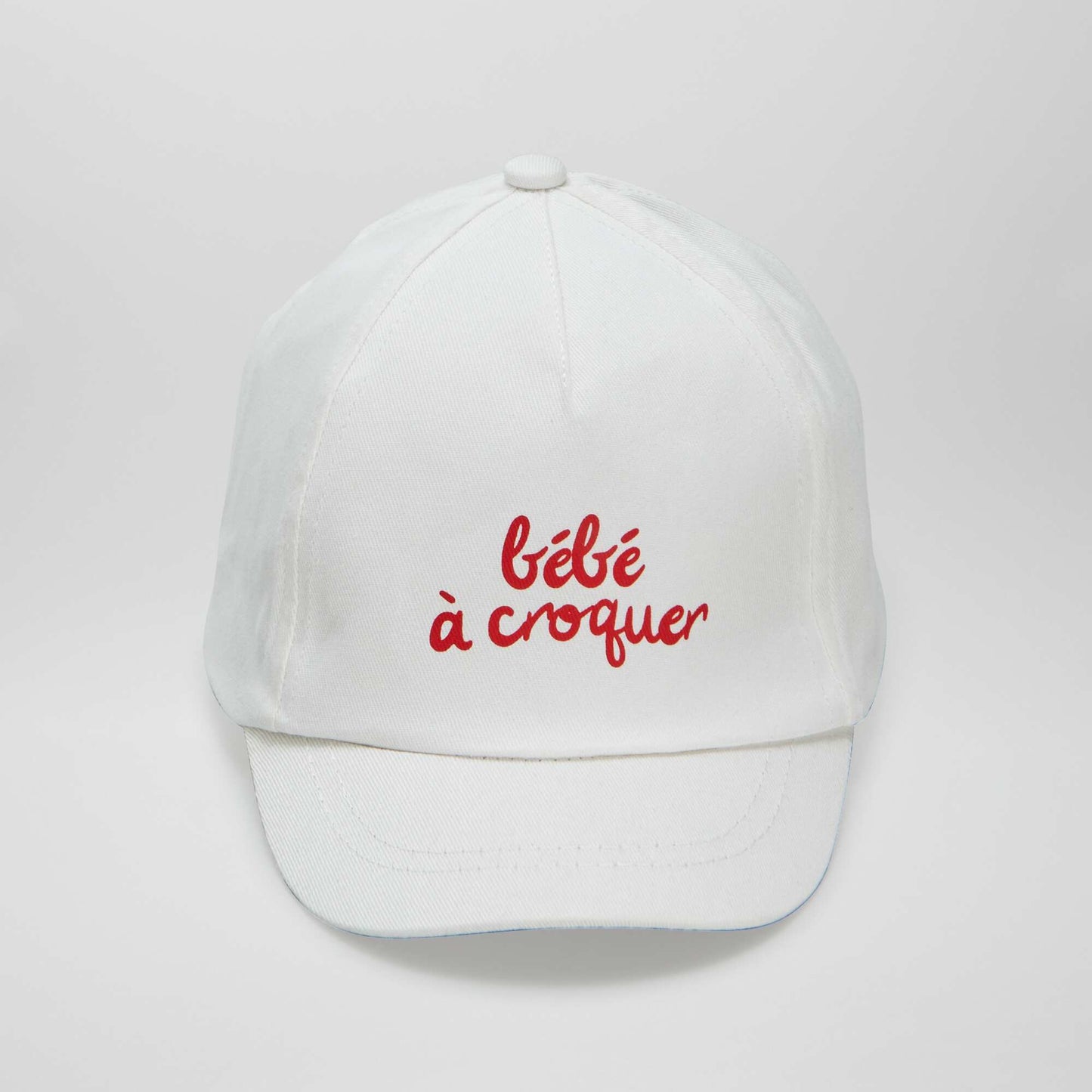 Casquette en toile imprim e Blanc