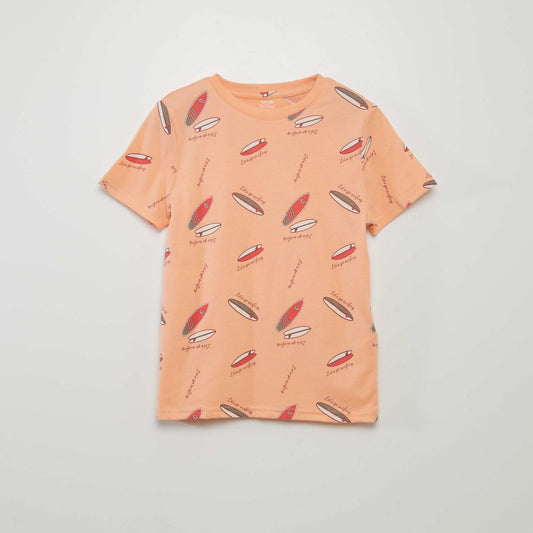 T-shirt imprim Orange