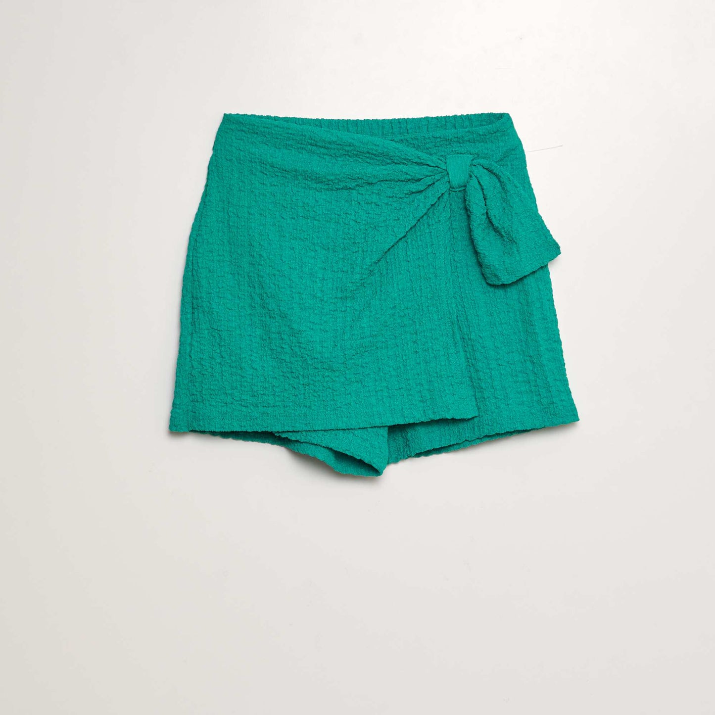 Jupe short en maille gaufr e Vert