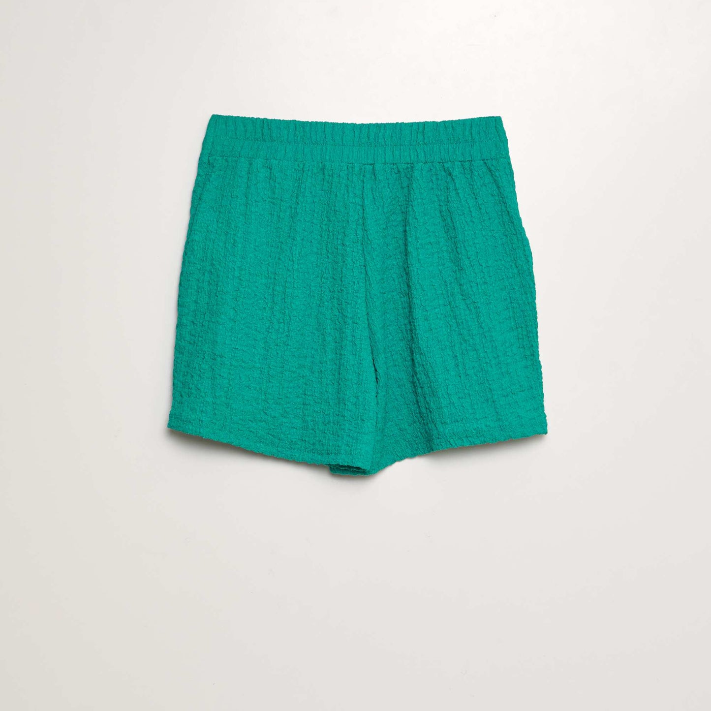 Jupe short en maille gaufr e Vert