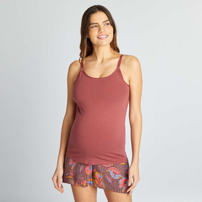 Pyjama short d'allaitement - 2 pi ces Bordeaux