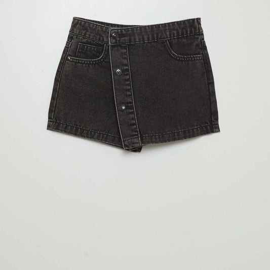 Jupe short en jean Gris