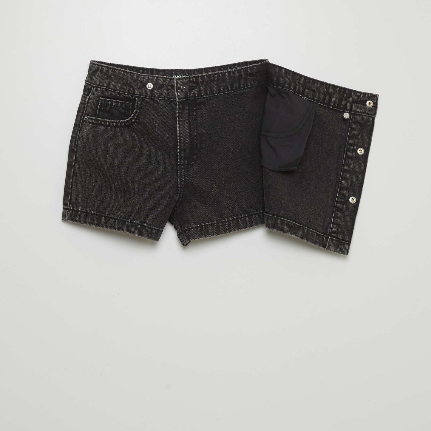 Jupe short en jean Gris