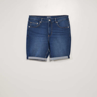 Bermuda slim en jean 5 poches Stone