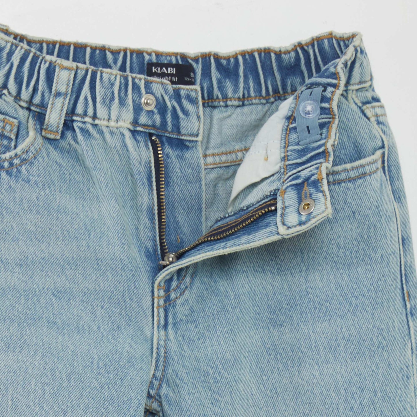 Jean straight washed Bleu clair