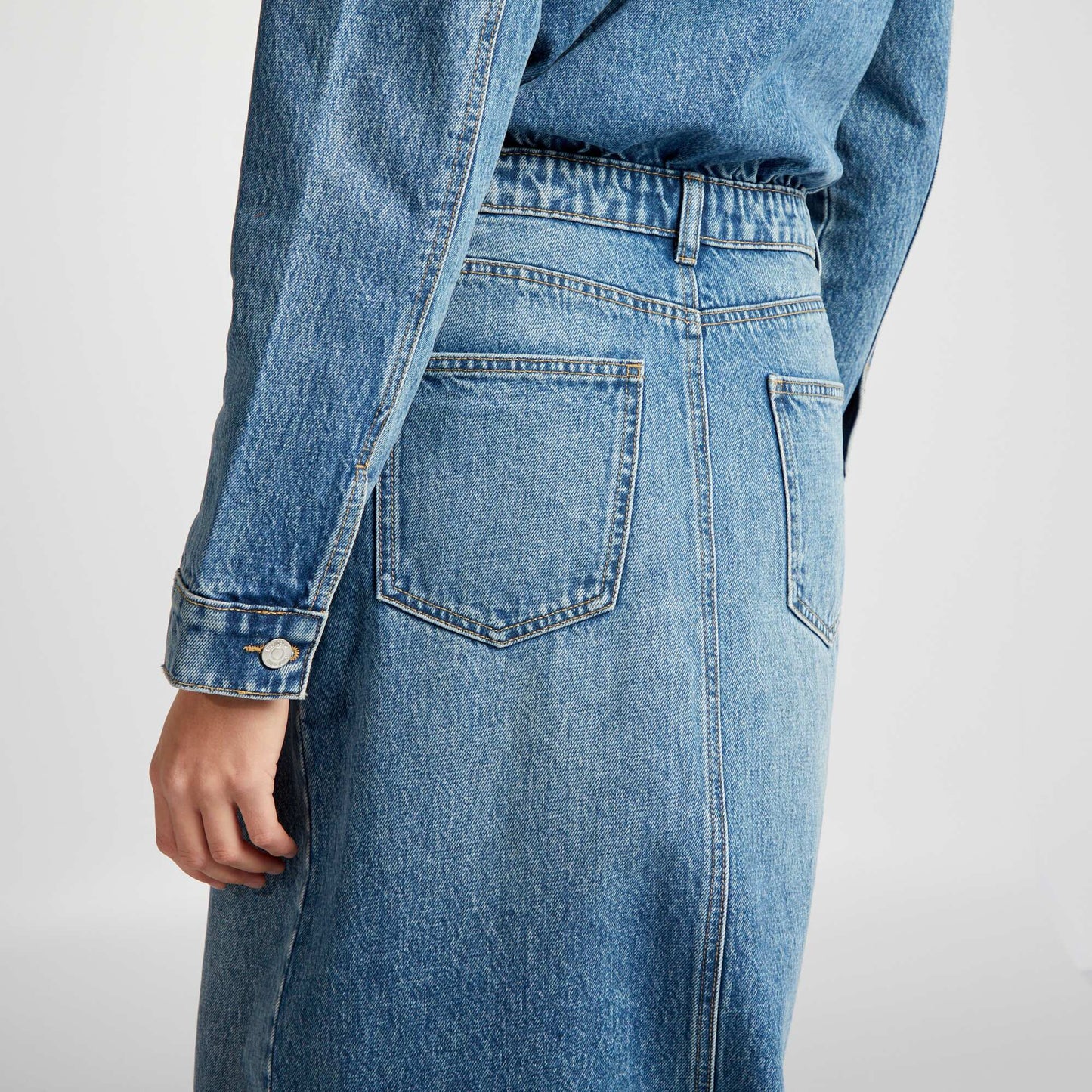 Robe longue en jean Bleu