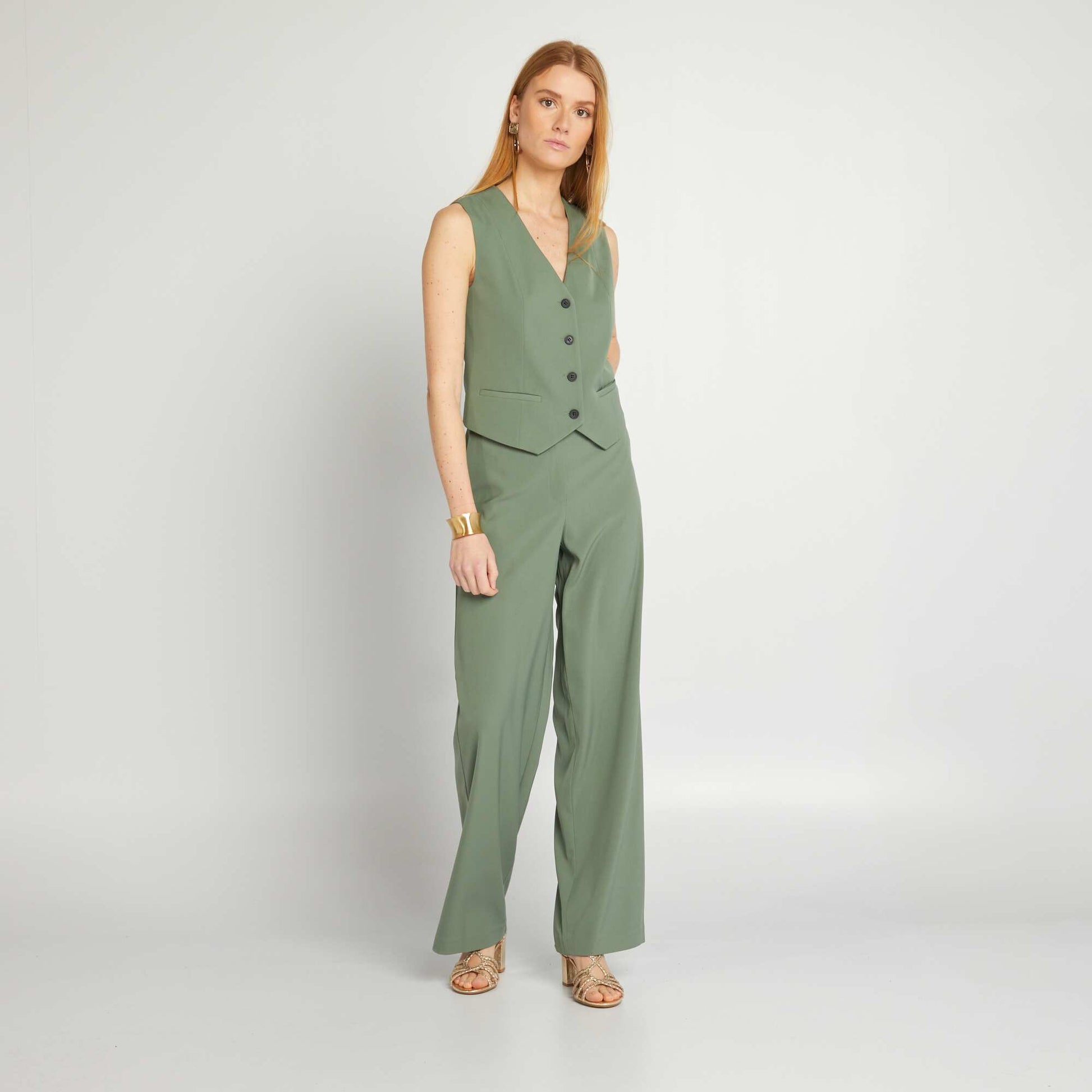 Gilet de costume style gar on de caf Vert