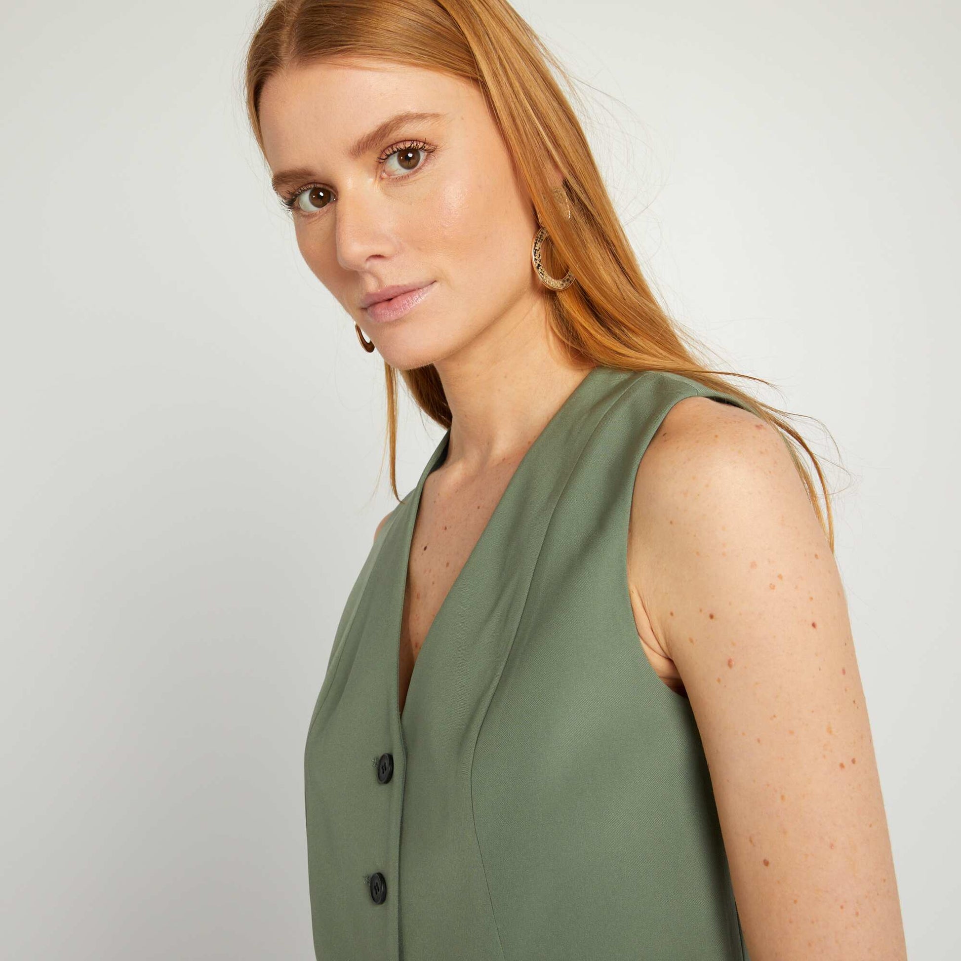Gilet de costume style gar on de caf Vert