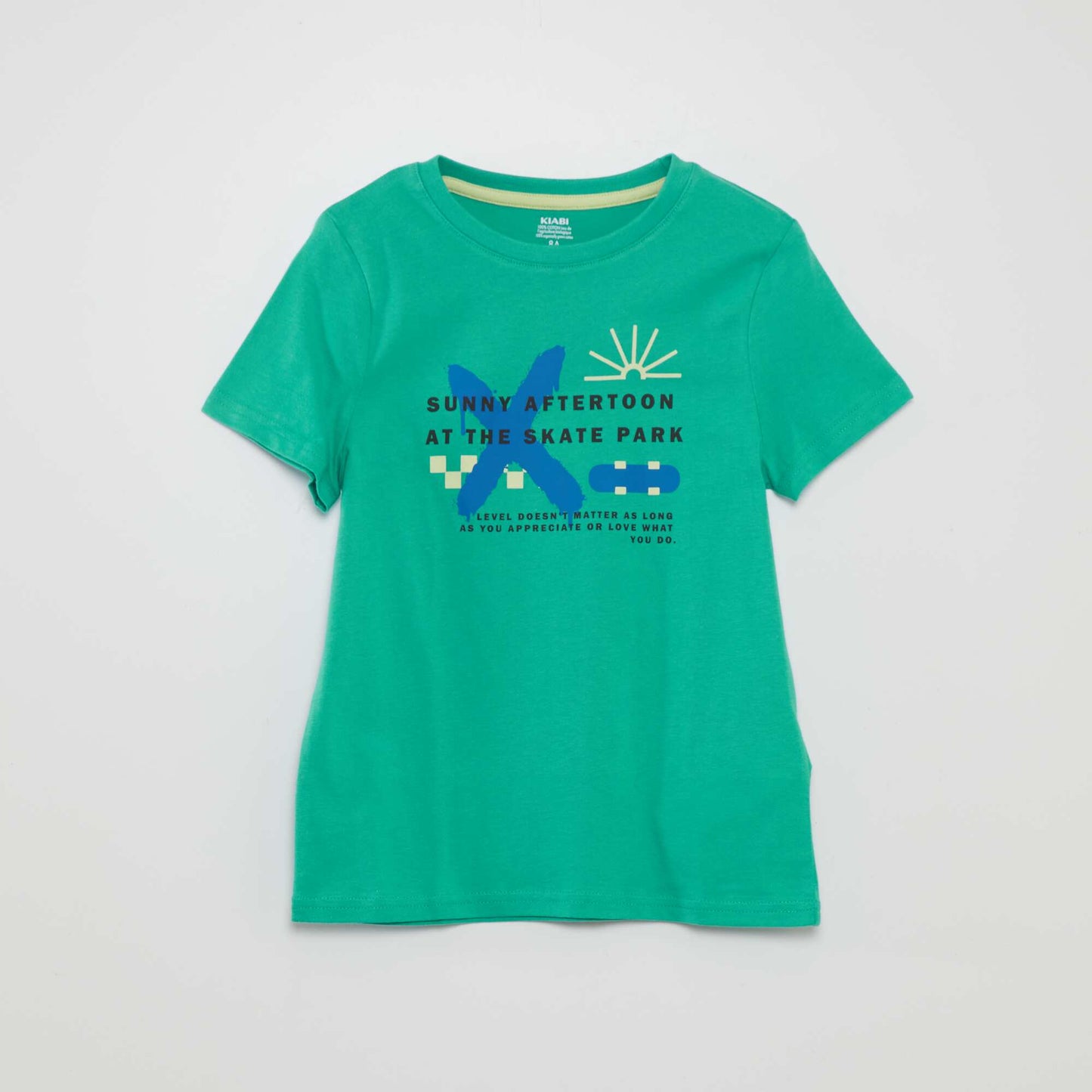 T-shirt col rond avec imprim Vert