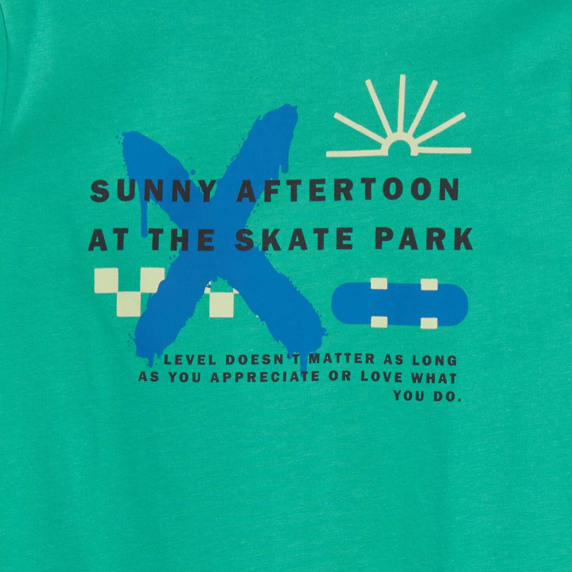 T-shirt col rond avec imprim Vert