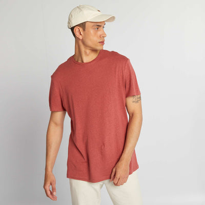T-shirt en lin m lang Brique