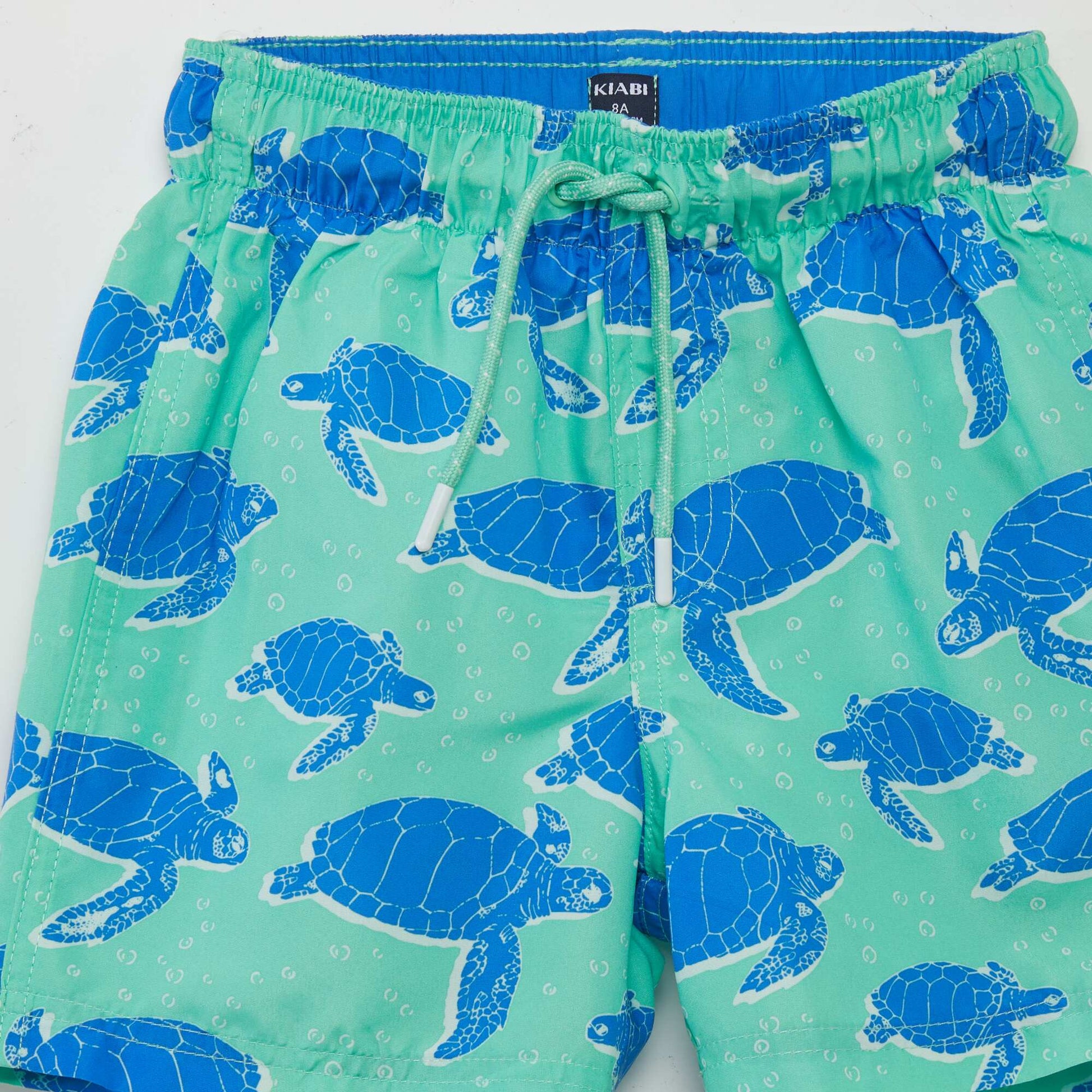 Short de bain imprim Vert d'eau