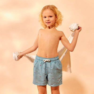 Short de bain imprim Bleu turquoise