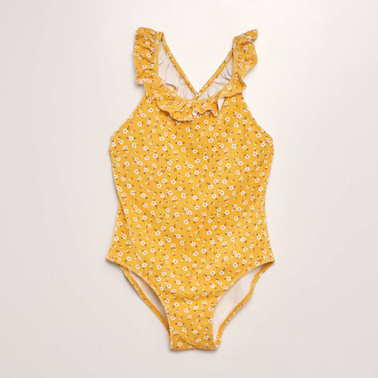 Maillot de bain imprim - 1 pi ce Jaune