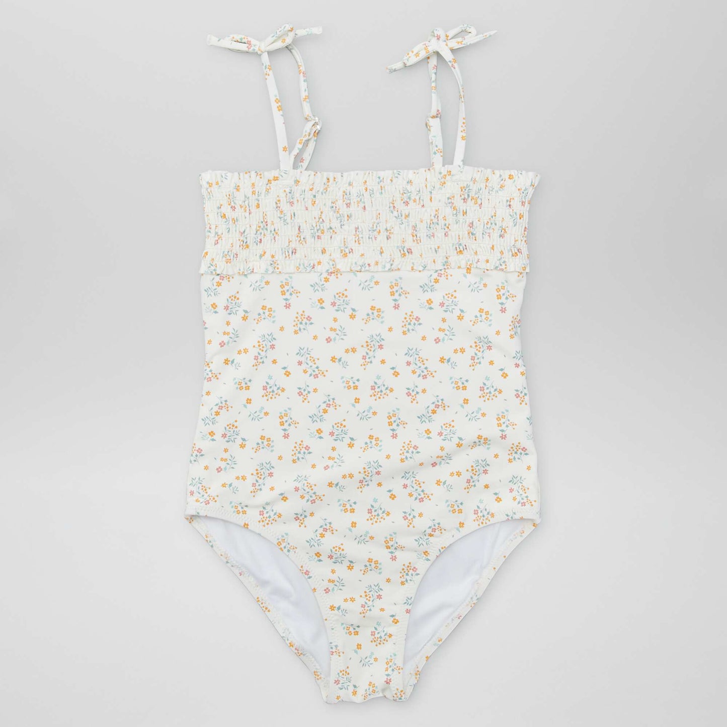 Maillot de bain smock + Chouchou - 2 pi ces Blanc