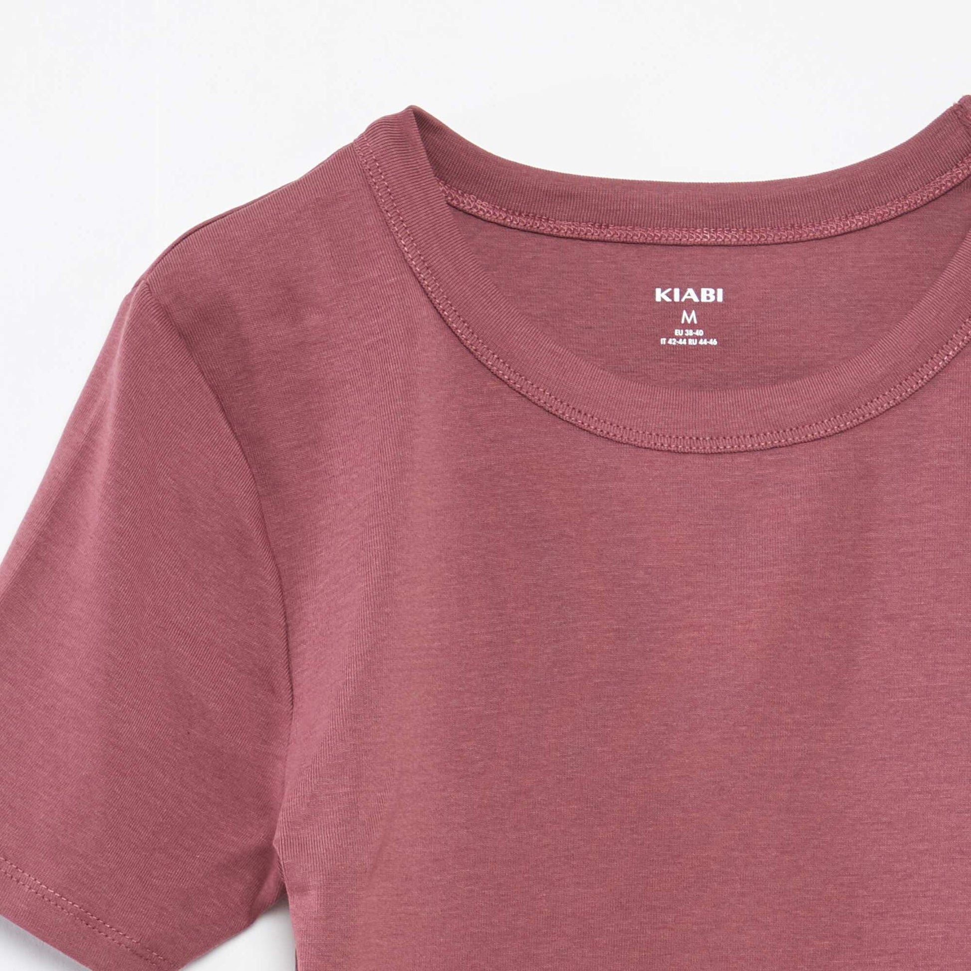 T-shirt cropped manches courtes ROSE