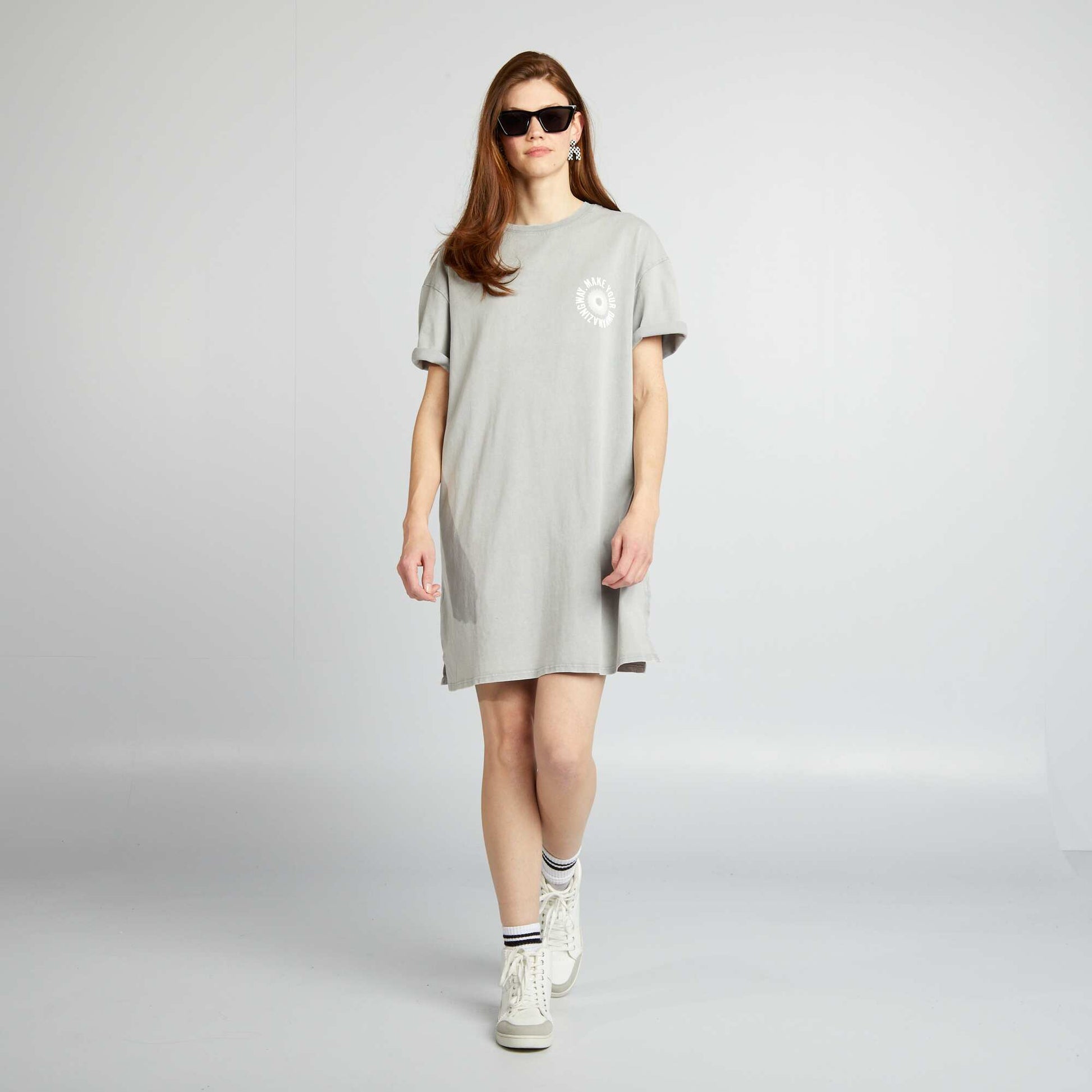 Robe t-shirt Gris - Main Image