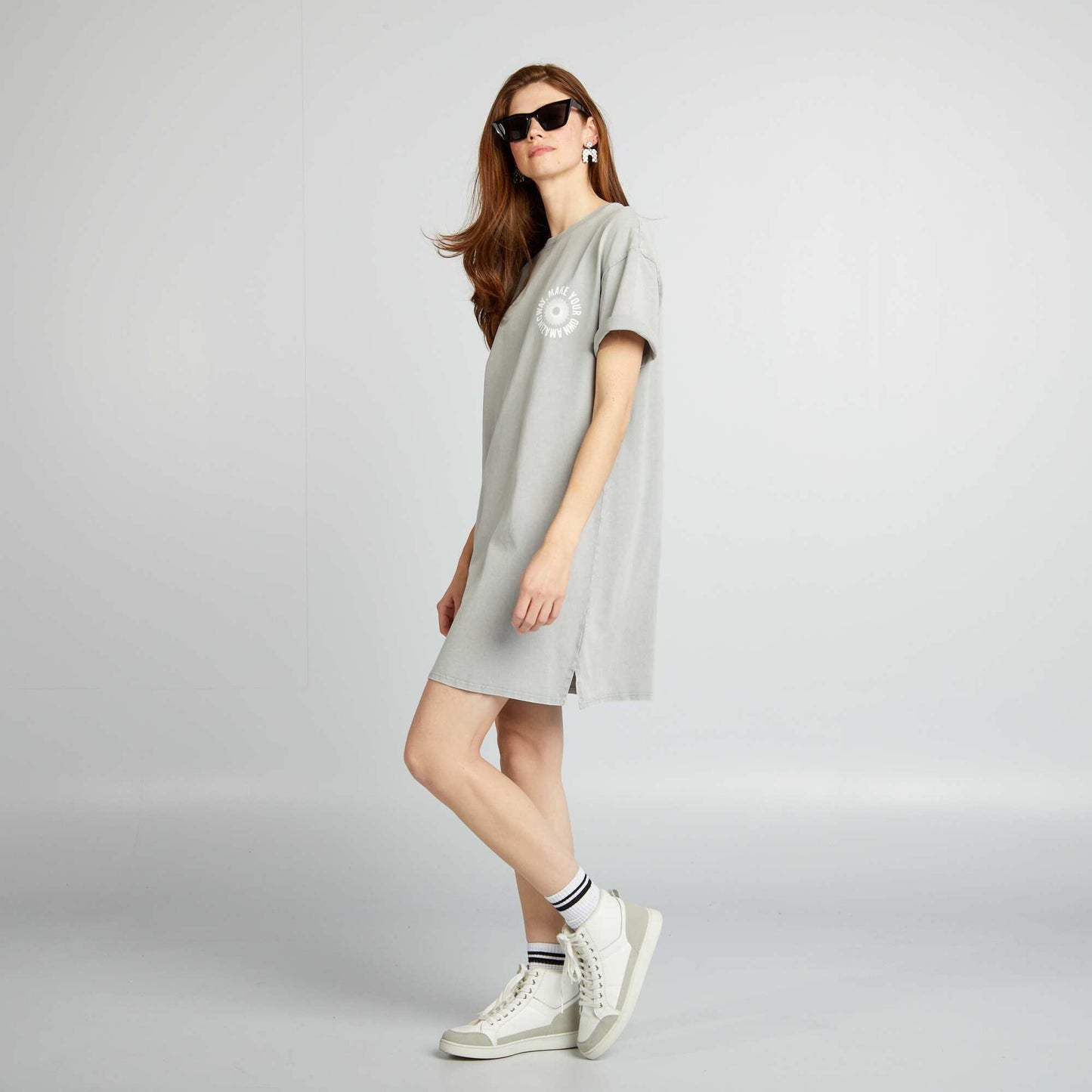 Robe t-shirt Gris