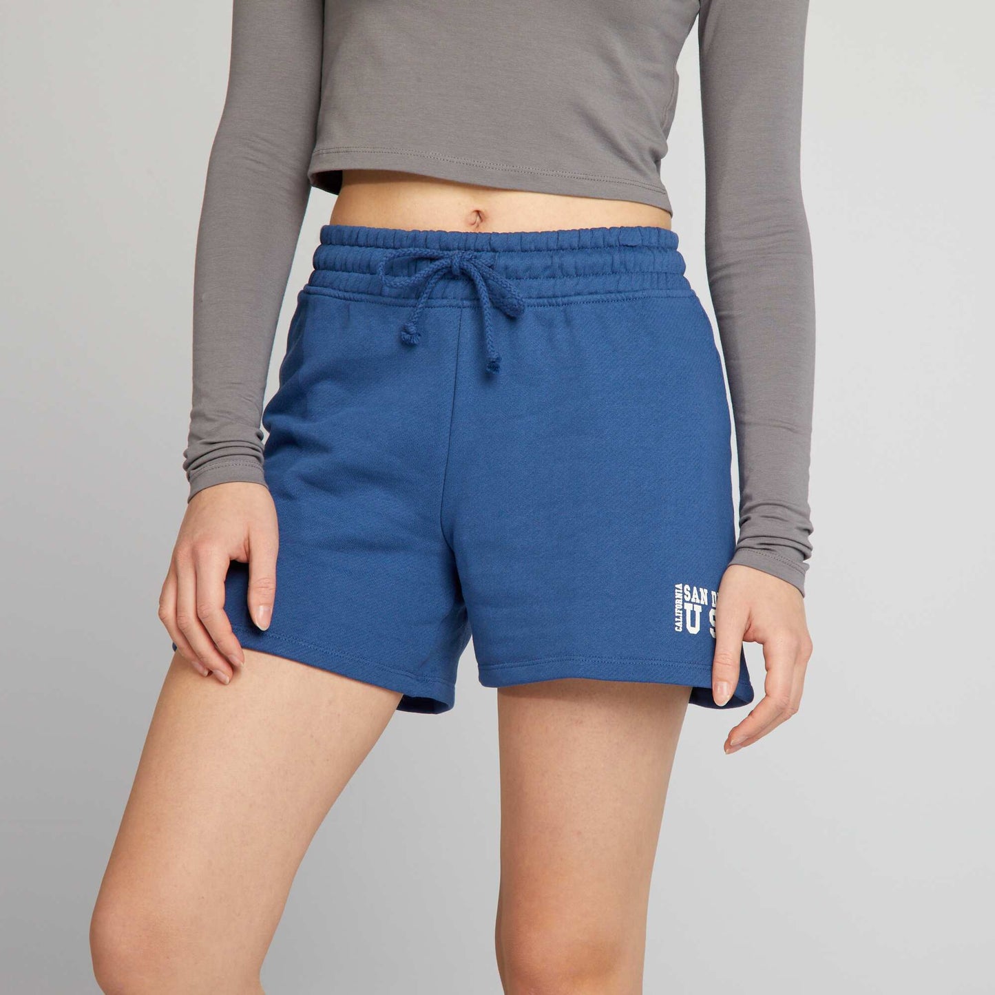 Short en coton USA Bleu marine