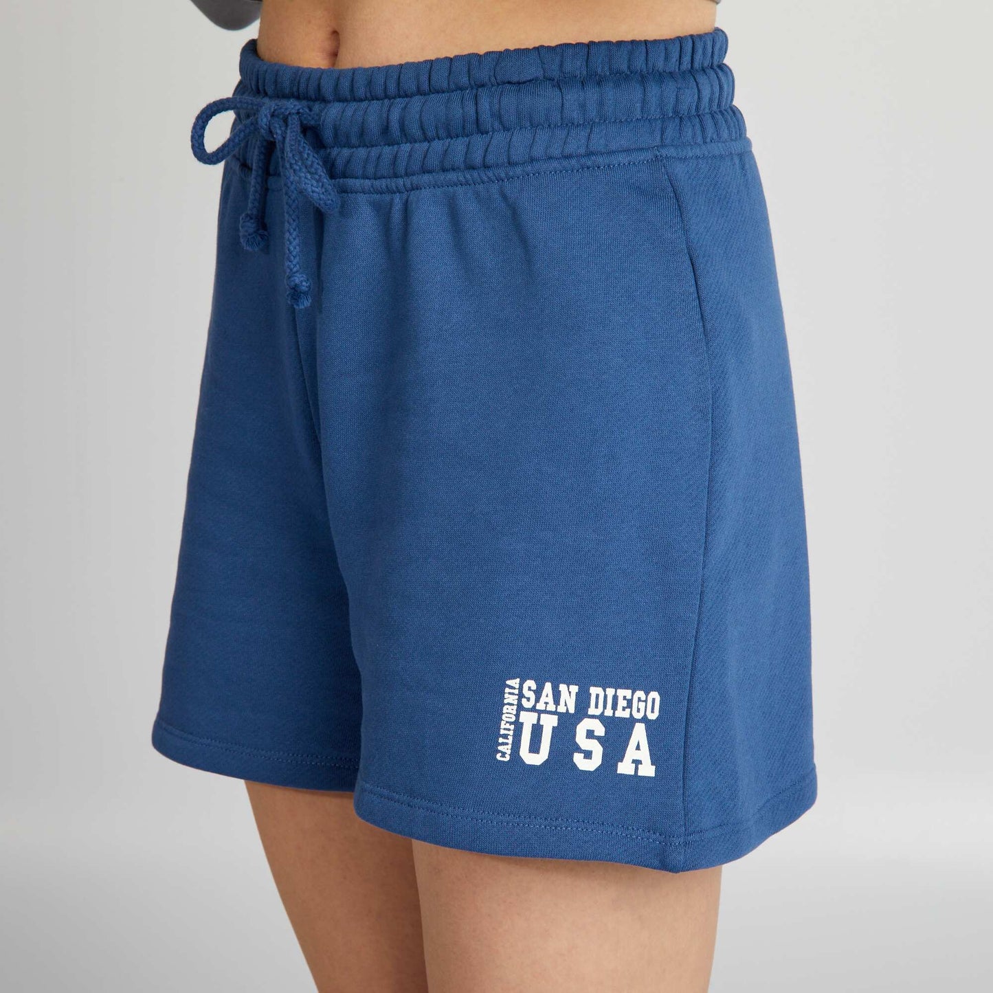 Short en coton USA Bleu marine