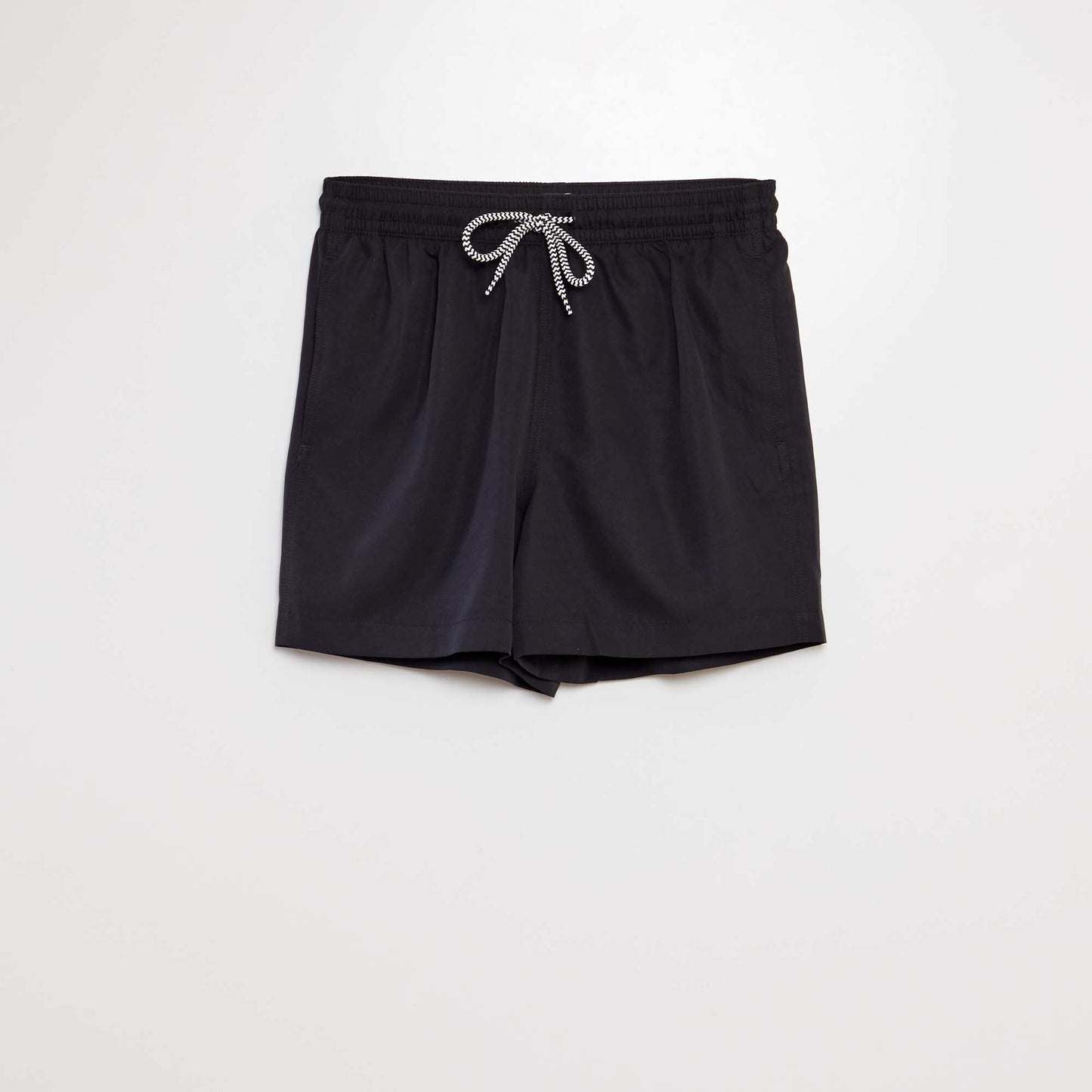 Short de bain uni noir