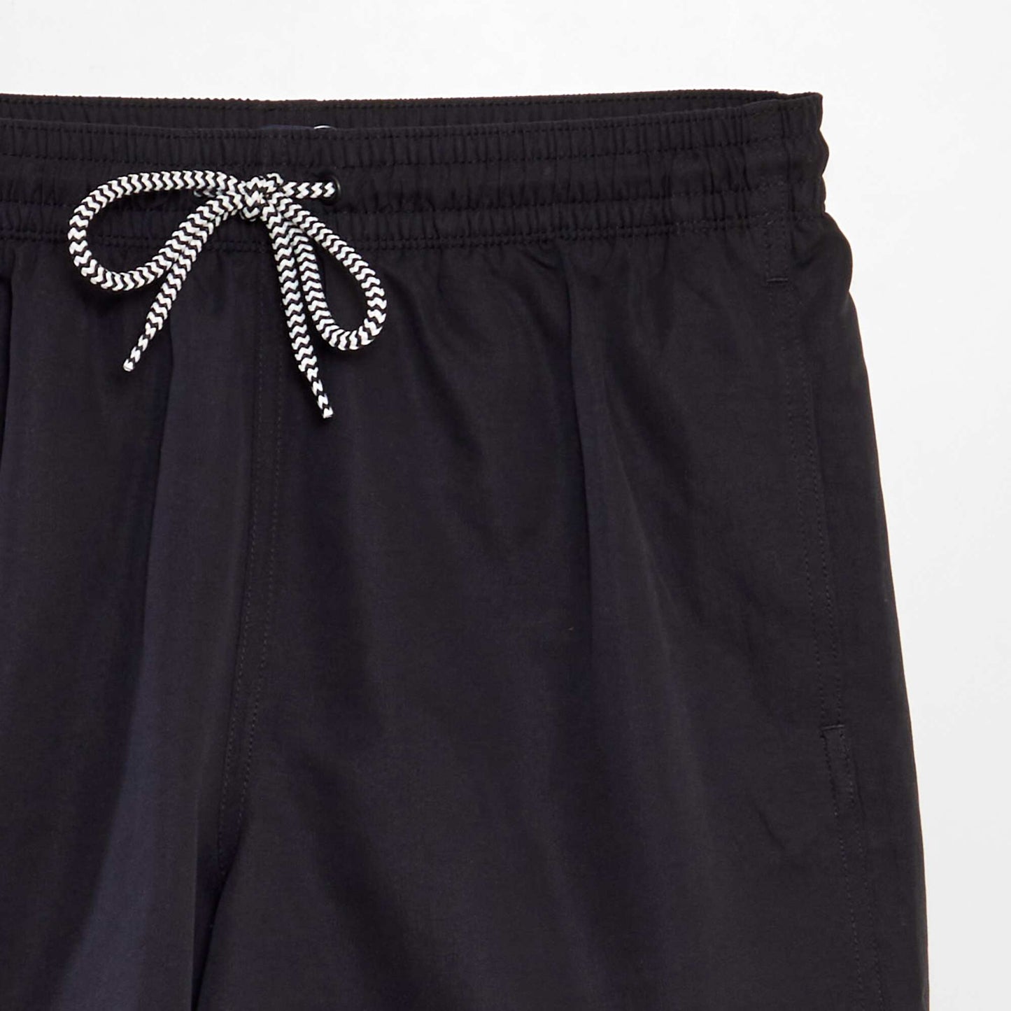 Short de bain uni noir