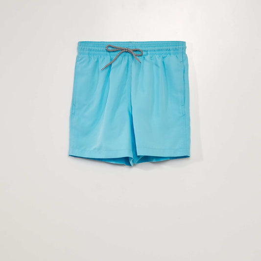 Short de bain uni Bleu