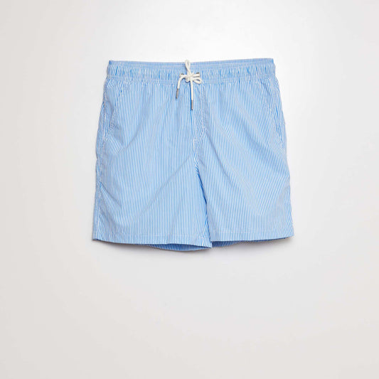 Short de bain rayé Bleu