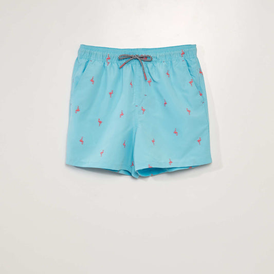 Short de bain   motif Bleu