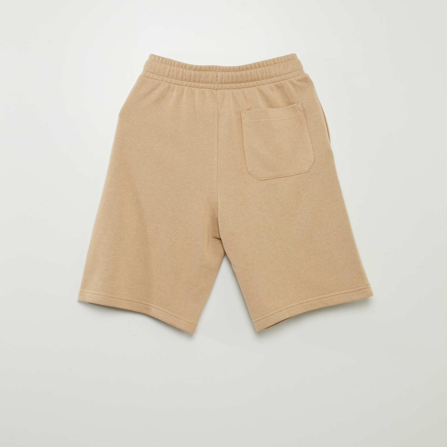 Short léger en molleton uni Beige