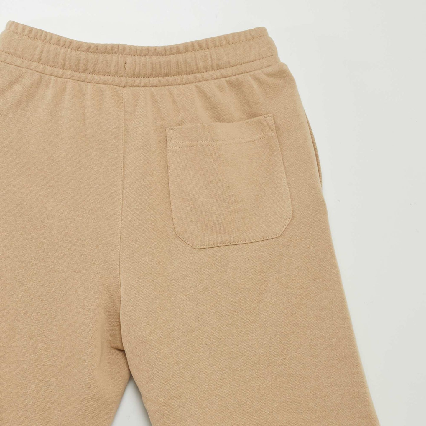 Short léger en molleton uni Beige