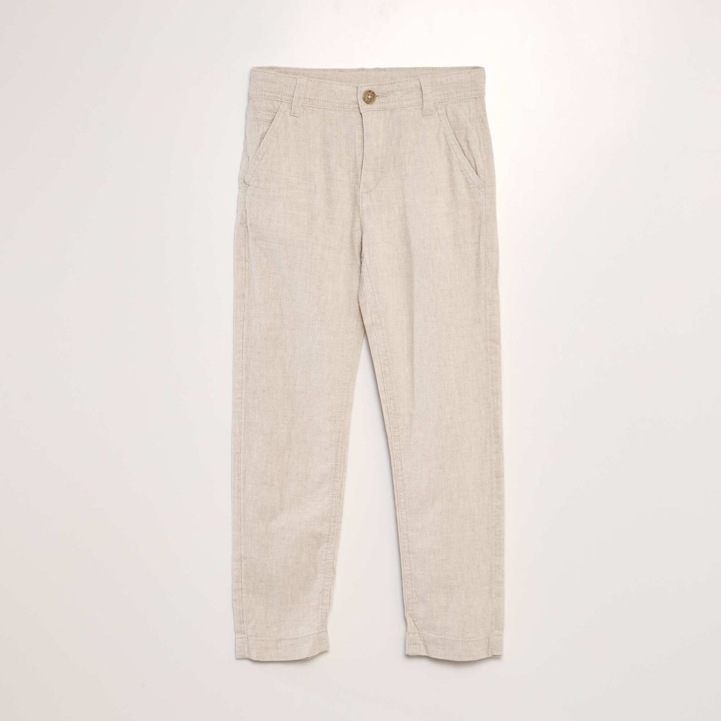 Pantalon chino l ger Beige