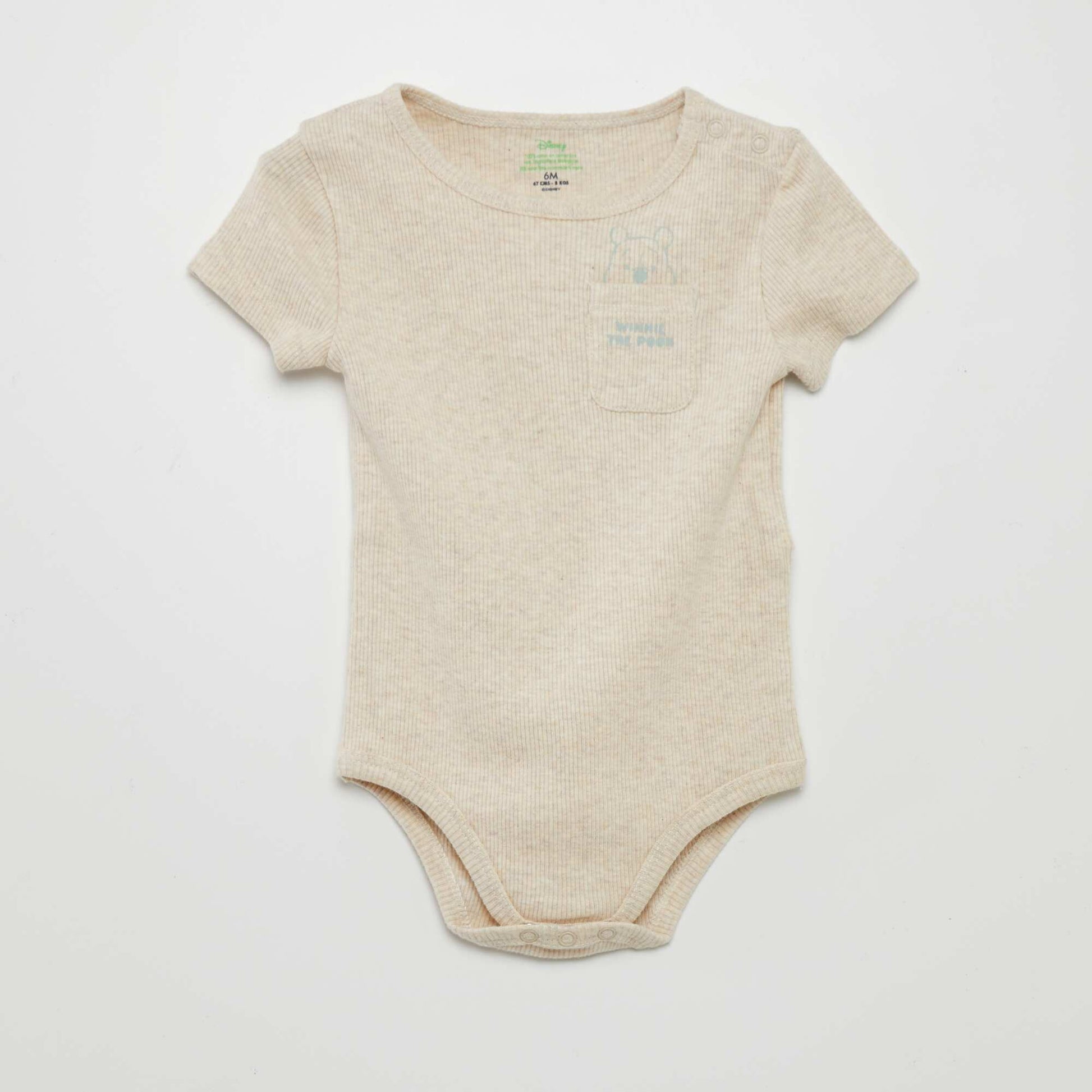 Body c tel 'Disney' manches courtes Beige