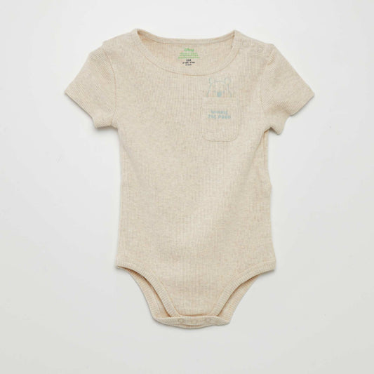 Body c tel  'Disney' manches courtes Beige