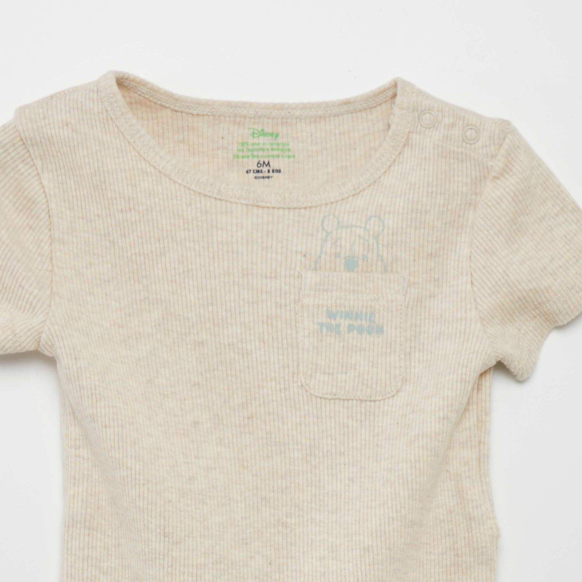 Body c tel 'Disney' manches courtes Beige
