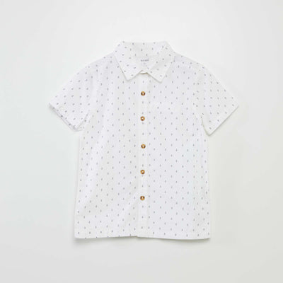 Chemise manches courtes Blanc