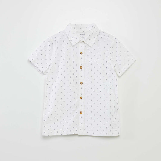 Chemise manches courtes Blanc