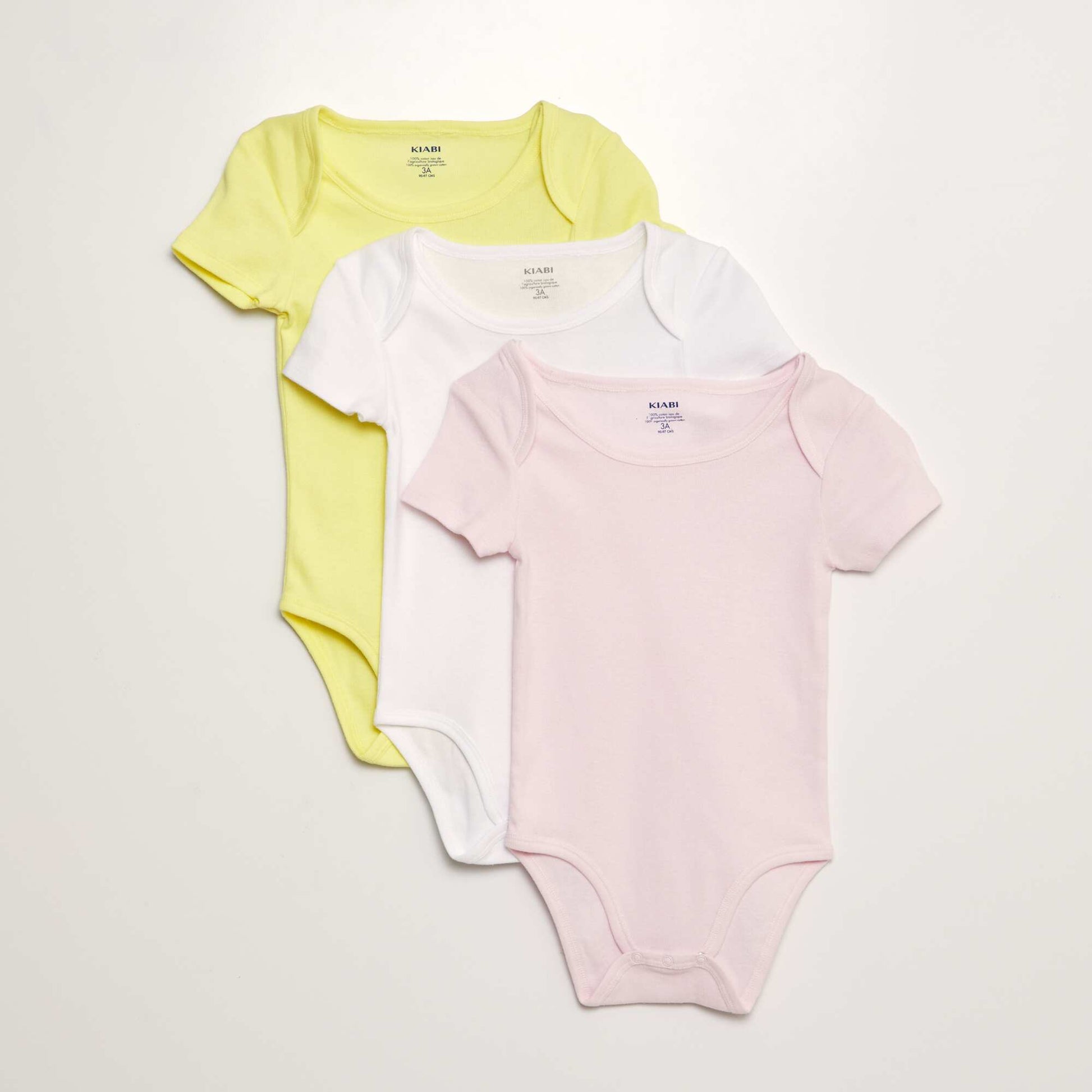 Lot de 3 bodies en coton - So Easy JAUNE