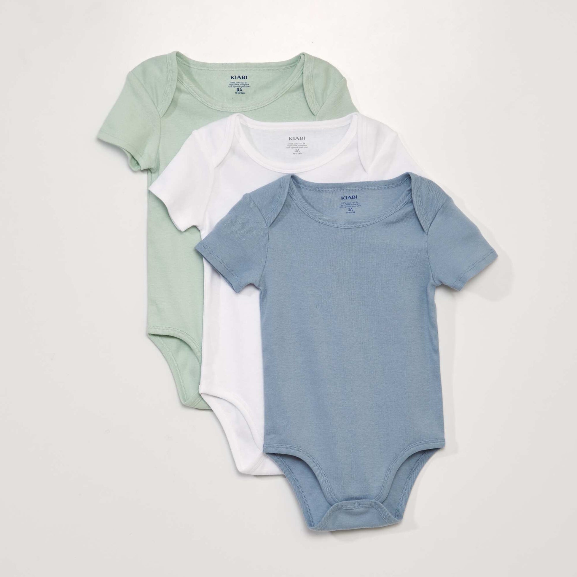 Lot de 3 bodies en coton - So Easy BLEU