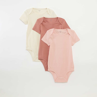 Lot de 3 bodies en coton - So Easy ROSE