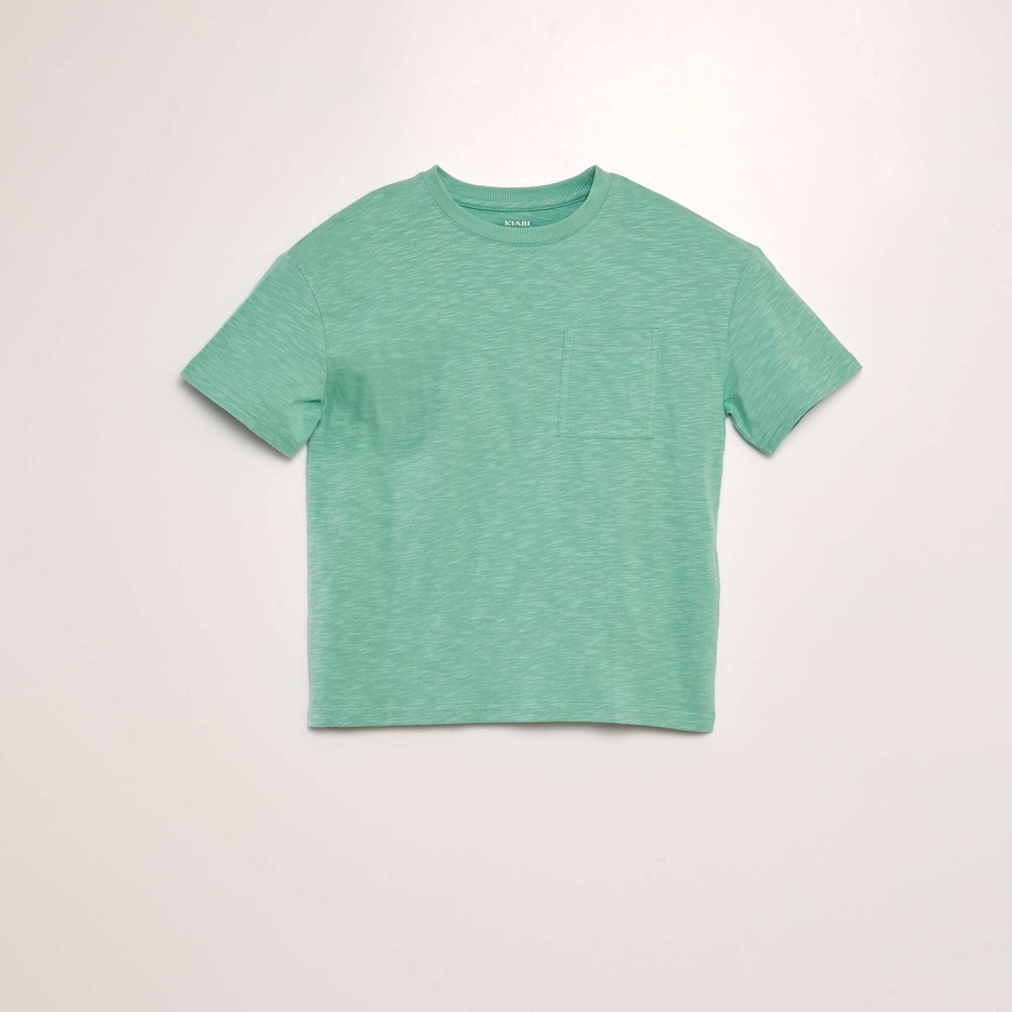 T-shirt large col rond Vert