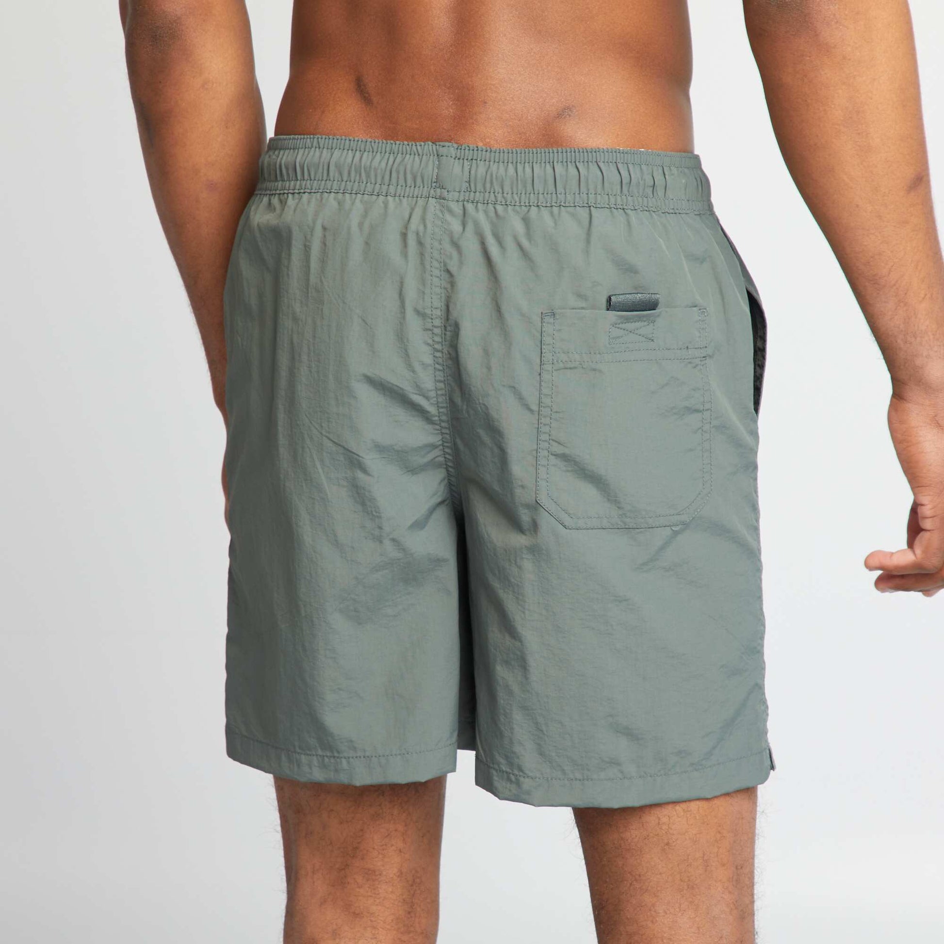 Short de bain poches Vert kaki