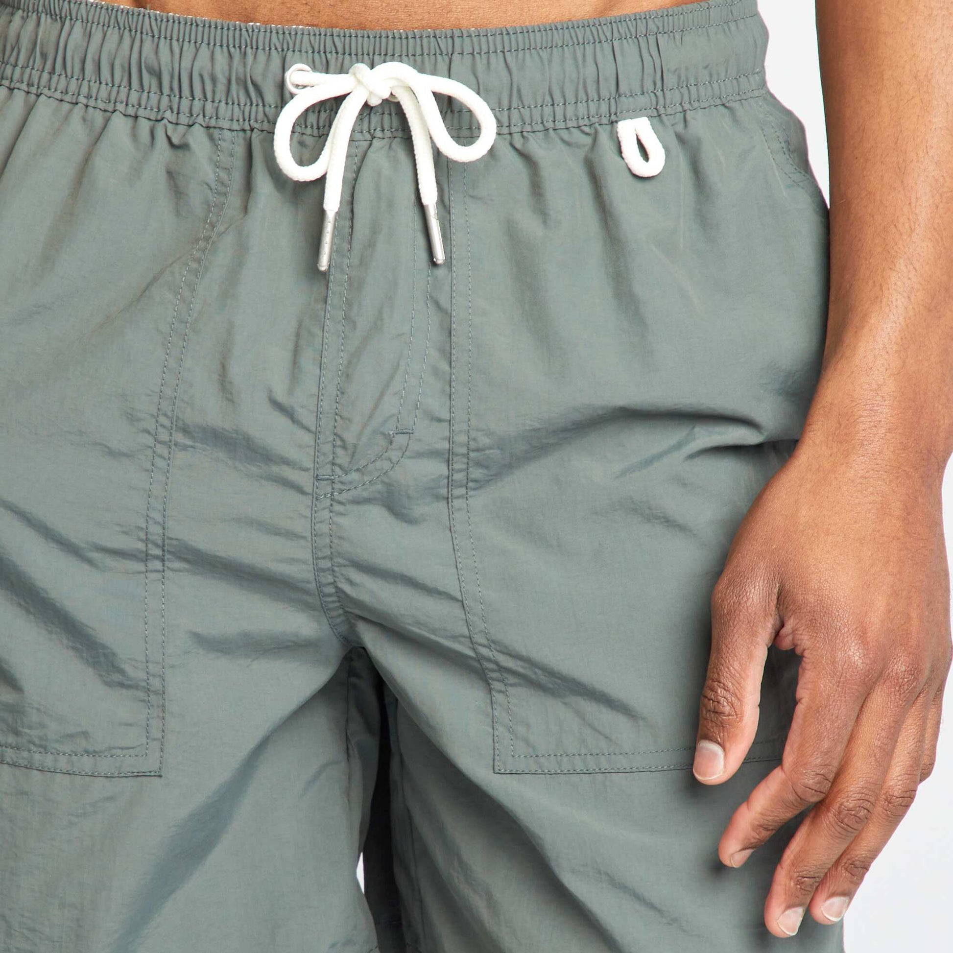 Short de bain poches Vert kaki
