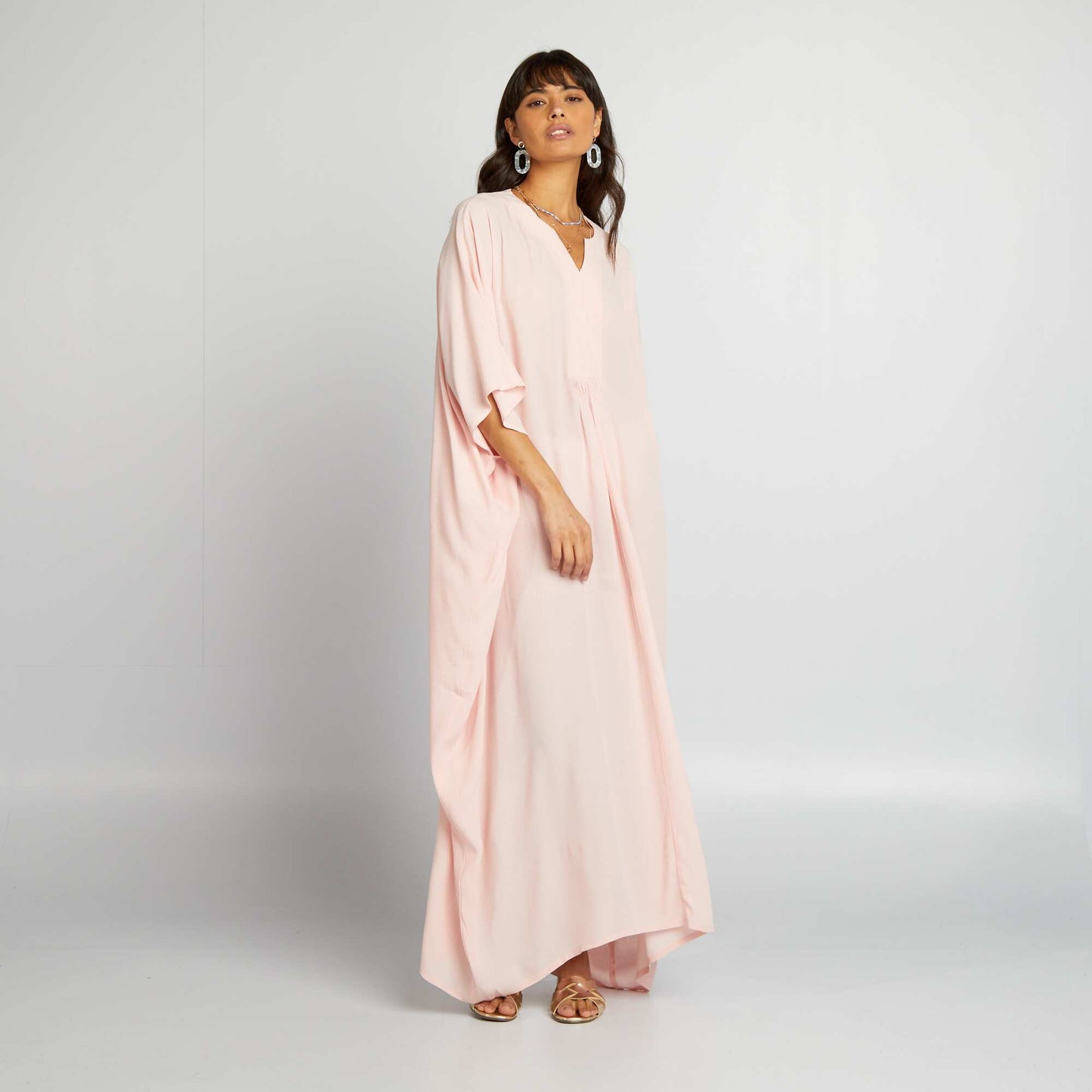 Robe type djellaba Rose