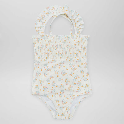 Maillot de bain smock - 1 pi ce Fleuri