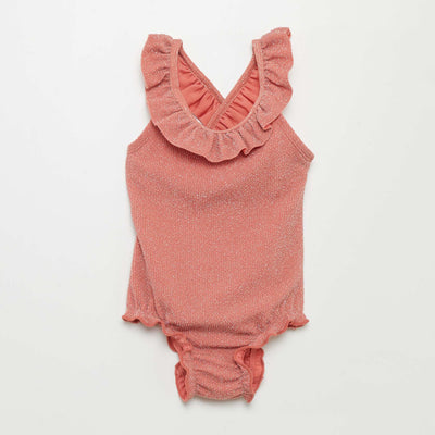 Maillot de bain 1 pi ce paillet e Orange