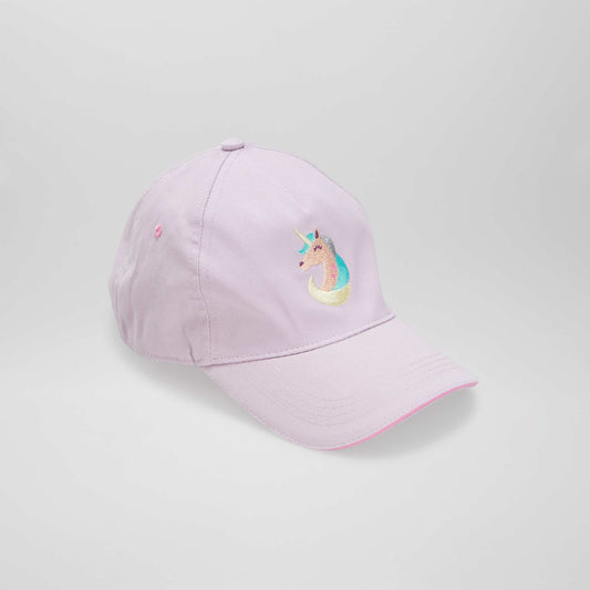 Casquette fantaisie 'licorne' Violet