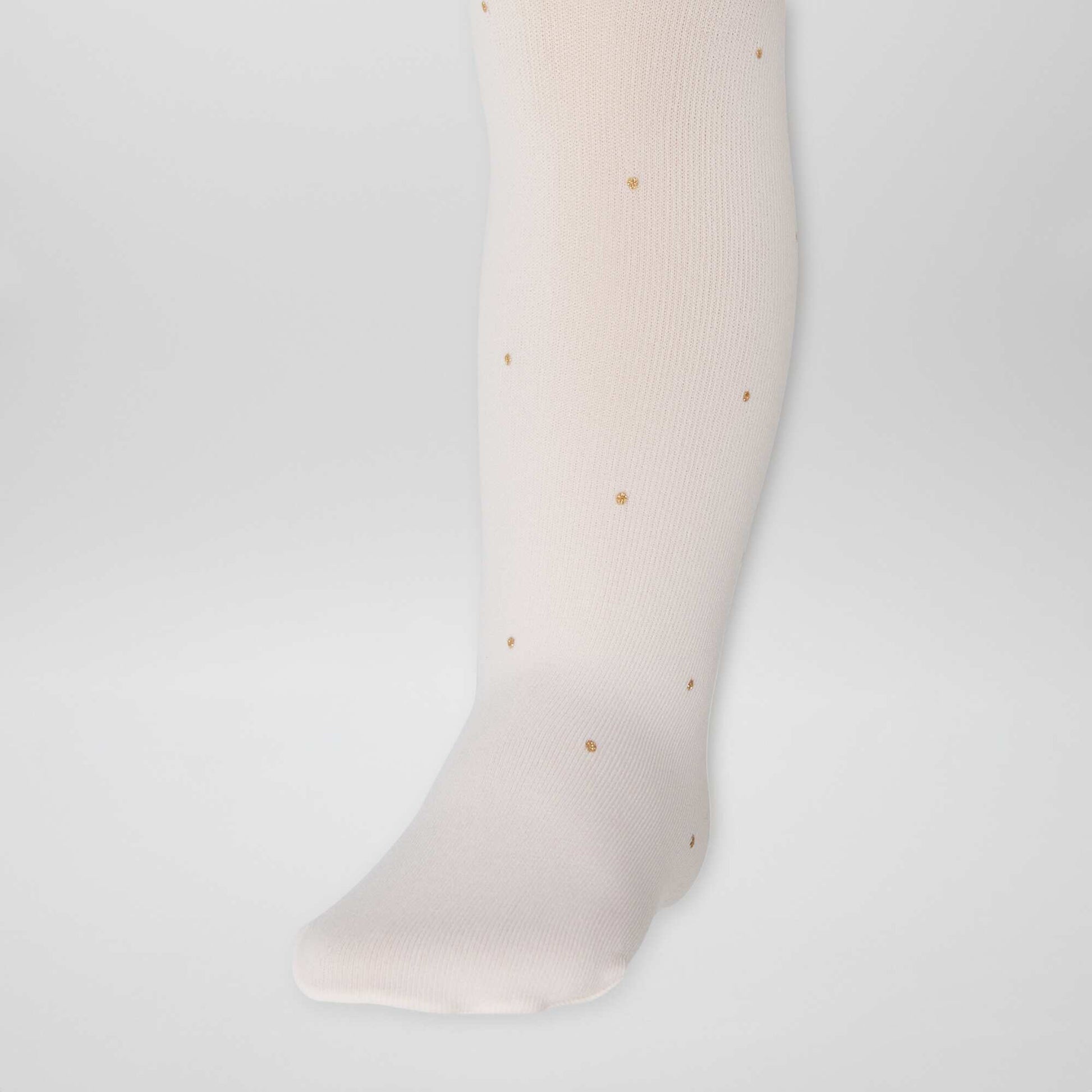 Collants l gers imprim s - Lot de 2 Rose/blanc